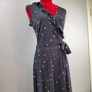 Leota Womens Black Felicity Sleeveless Ruffle Perf